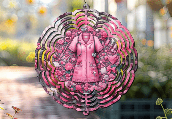 Aesthetic Nurse Uniform Wind Spinner: A Creative Design Asset