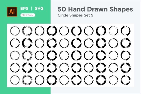 Circle Shape 50_Set V 9: Infusing Artistic Motion into Your Brand