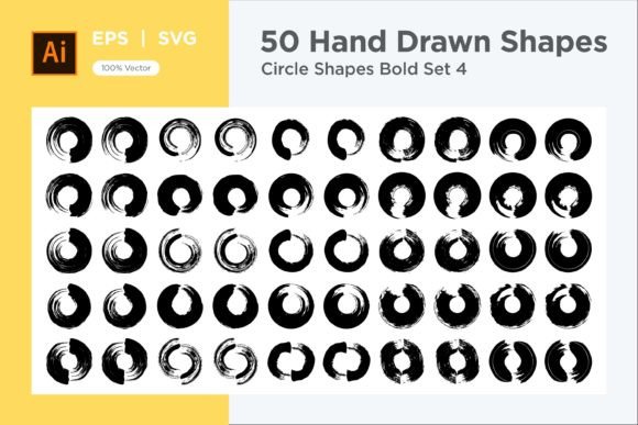 Circle Shape Bold 50_Set V 4: A Designer's Guide to Dynamic Brush Strokes