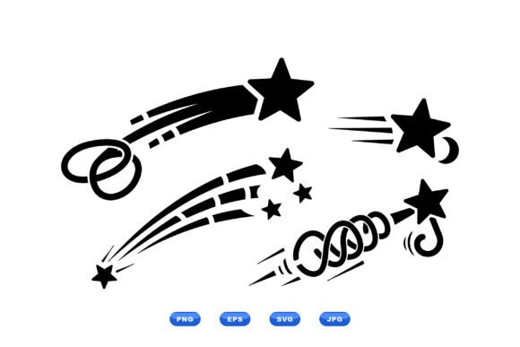 Dynamic Shooting Star Vector Pack for Modern Design