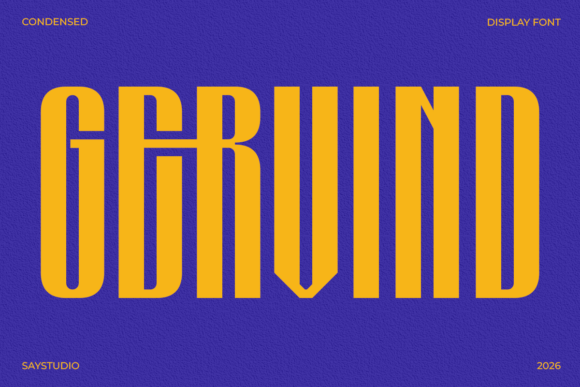 Gervind: A Bold Condensed Typeface for Impactful Design