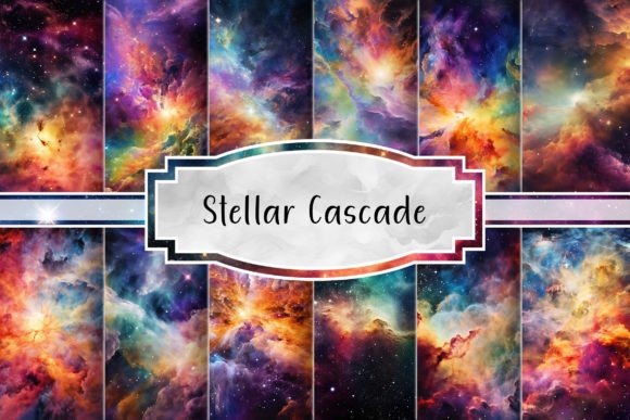 Glittering Nebula Starfall: A Cosmic Design Asset