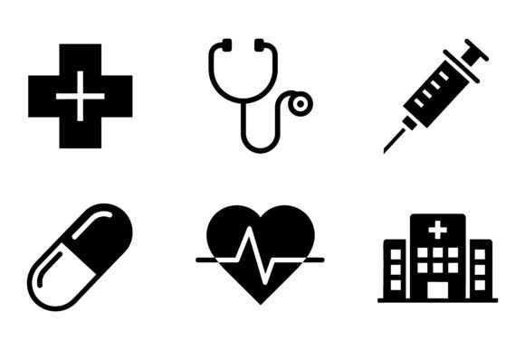 Medical Healthcare Symbols Cross Set: Visual Storytelling