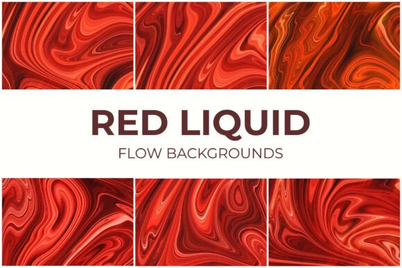 Red Liquid Flow Backgrounds: Bold Design Impact