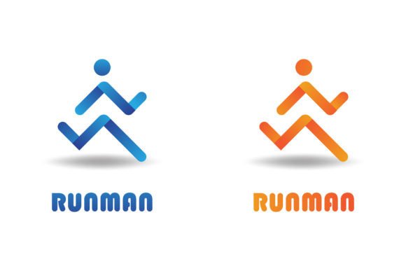 Running Logo Design Vector Illustration: Dynamic Branding